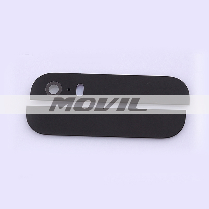 Back Rear Cover Top and Bottom Glass with Camera Flash Lens iPhone 5S Housing Replacement Parts Black Color